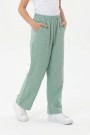 Garson Kız Çocuk Aerobin Kumaş Geniş Paça Cepli Beli Lastikli Rahat Kesim Bol Pantolon