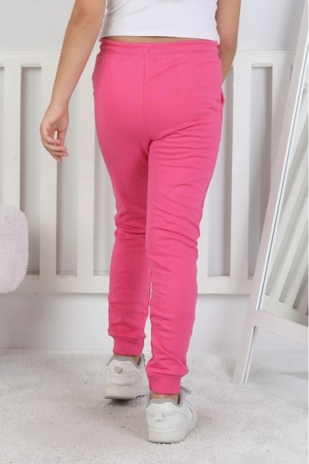 Kız Çocuk Üç İplik %95 Pamuk Cepli Eşofman Altı