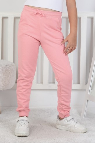 Kız Çocuk Üç İplik %95 Pamuk Cepli Eşofman Altı