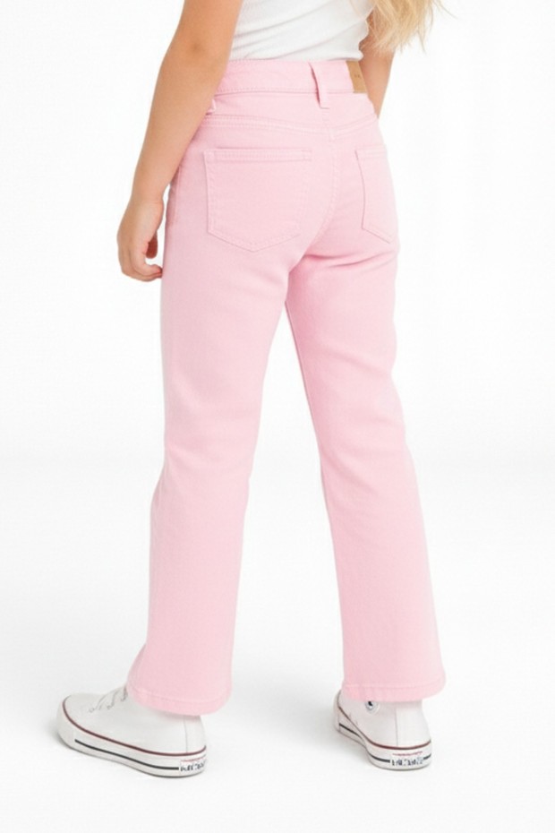 Kız Çocuk İspanyol Paça Gabardin Kumaş Esnek Kot Pantolon