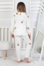 Kız Çocuk Çiçek Baskılı %100 Pamuk Süprem Kumaş Uzun Kollu Pijama Takımı