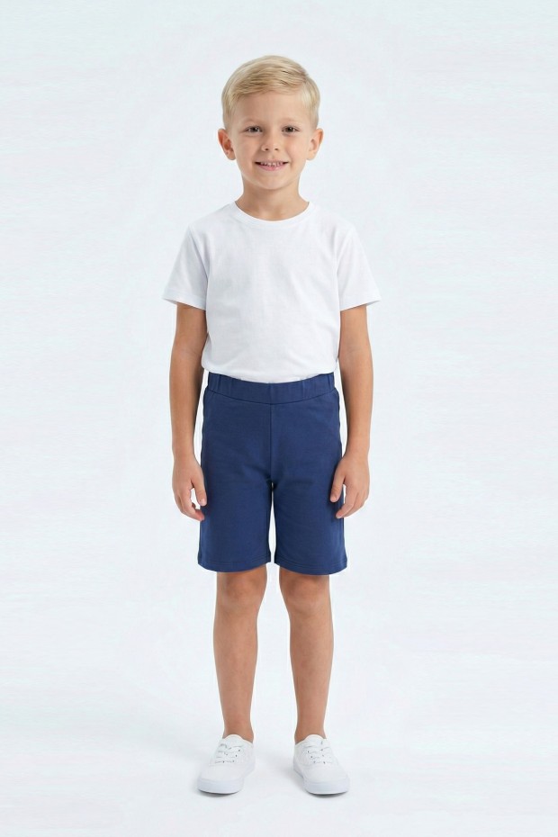  Erkek Çocuk Yanı Şeritli Günlük Kullanım İçin İdeal Rahat Kesim Şort Kapri 