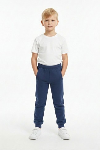 Erkek Çocuk Beli Lastikli Paçası Ribanalı Pamuklu Lacoste kumaş Eşofman Altı