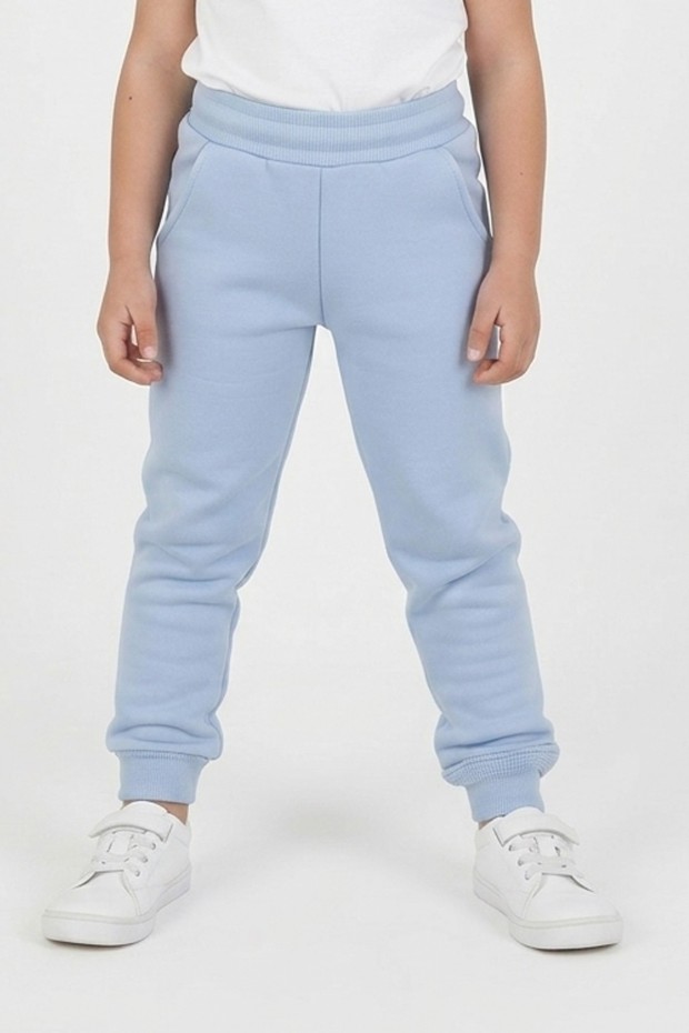 Erkek Çocuk Beli Lastikli Fırçalı İki İplik Mevsimlik Esnek Eşofman Altı 