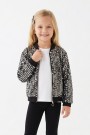 Kız Çocuk Payetli Fermuarlı Bomber Şık Ceket 