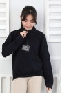 Baskılı Yarım Fermuarlı Kız Çocuk Sweatshirt 