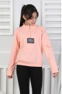Baskılı Yarım Fermuarlı Kız Çocuk Sweatshirt 