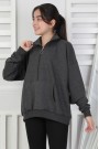 Yarım Fermuarlı Kapüşonlu Kız Çocuk Sweatshirt