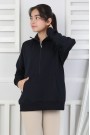 Yarım Fermuarlı Kapüşonlu Kız Çocuk Sweatshirt