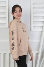 Baskılı Kapüşonlu Kız Çocuk Sweatshirt