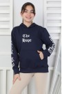 Baskılı Kapüşonlu Kız Çocuk Sweatshirt