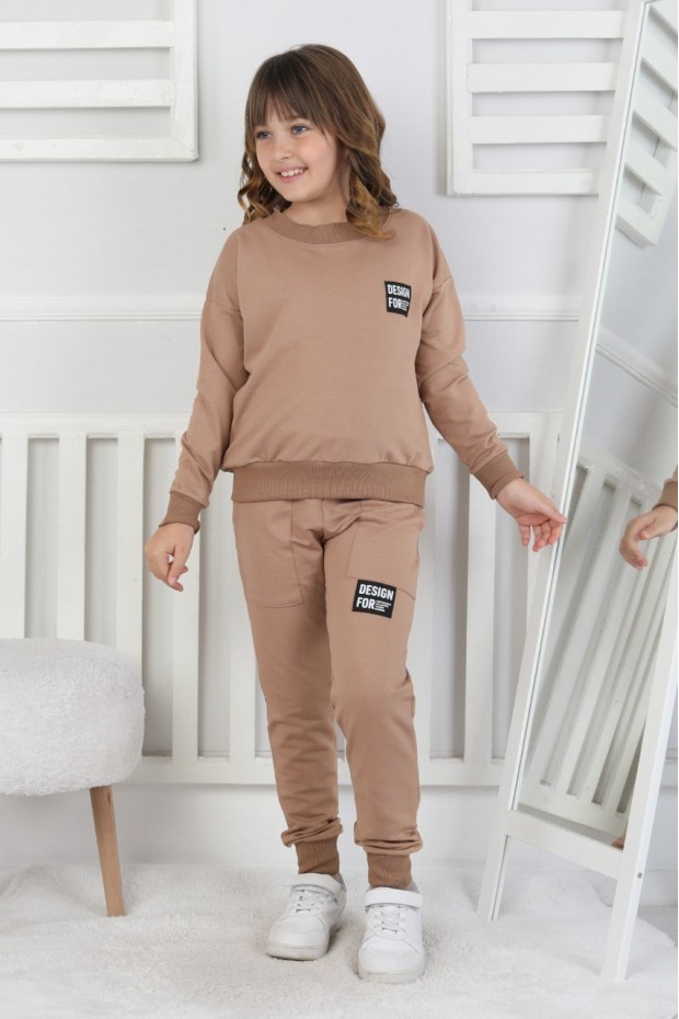 İki İplik Baskılı Kız Çocuk Takım