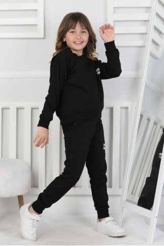 İki İplik Baskılı Kız Çocuk Takım