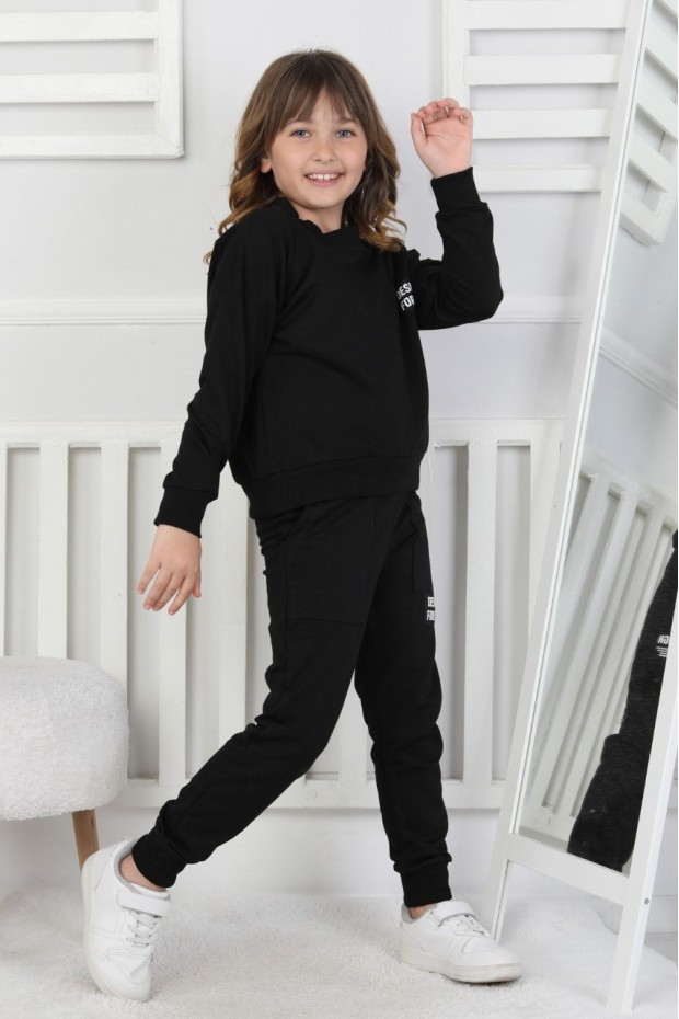 İki İplik Baskılı Kız Çocuk Takım