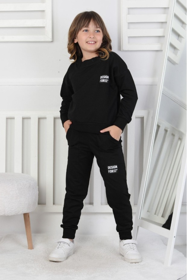 İki İplik Baskılı Kız Çocuk Takım