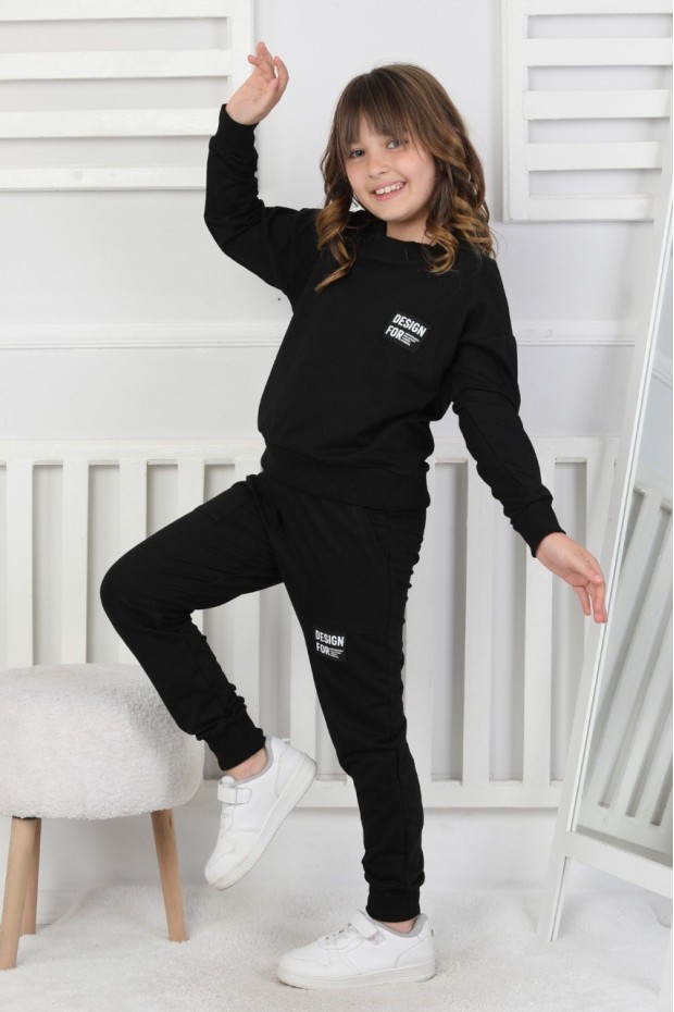 İki İplik Baskılı Kız Çocuk Takım