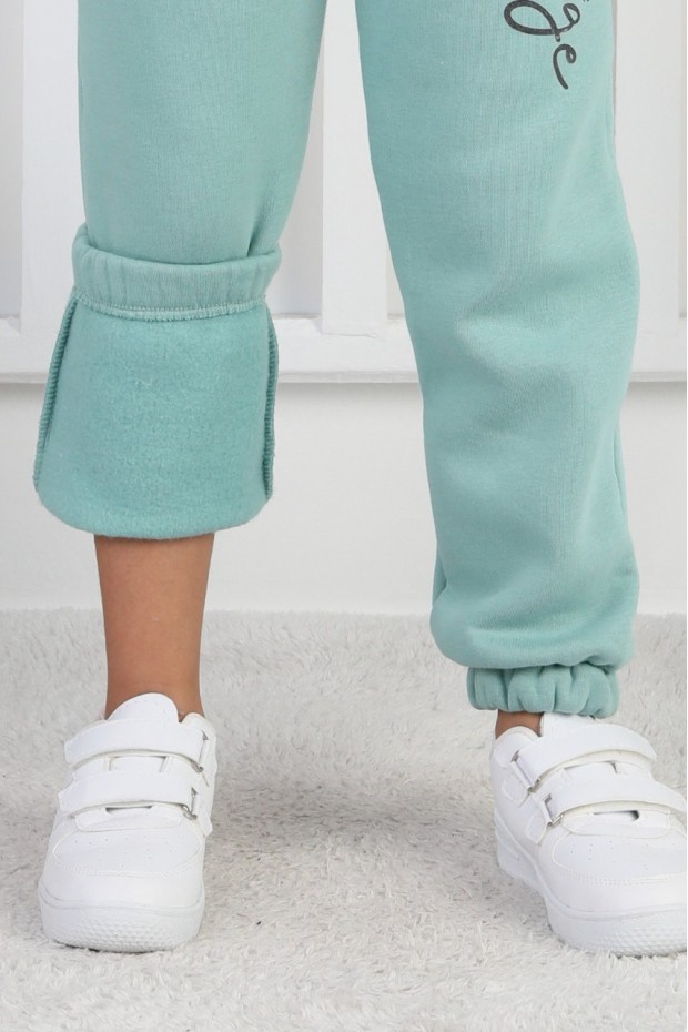 Şardonlu 3 İplik Baskılı Kız Çocuk Takım