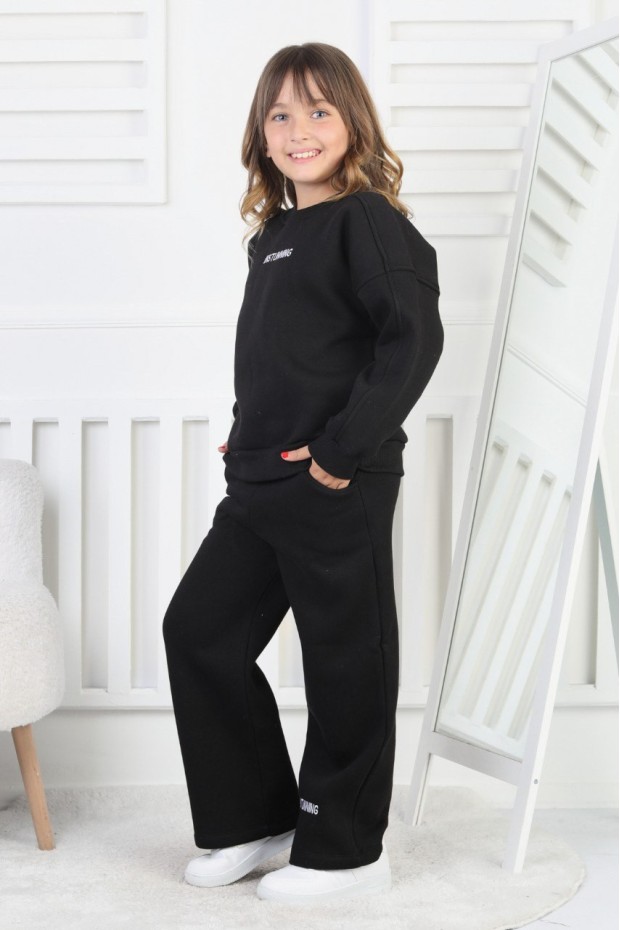 Üç İplik Baskılı Kız Çocuk Takım