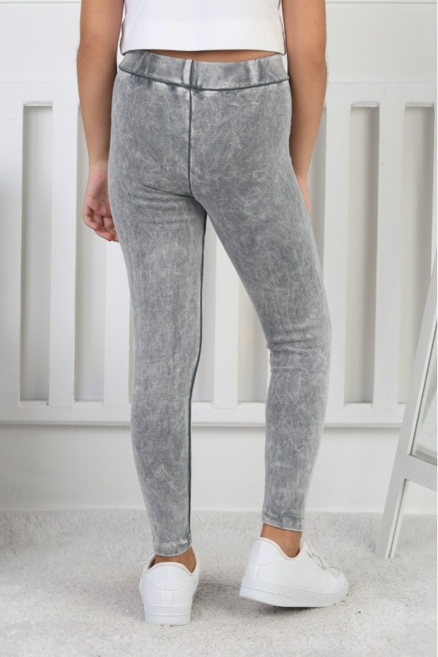 Yıkamalı Şardonlu Kız Çocuk Tayt