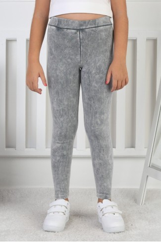 Yıkamalı Şardonlu Kız Çocuk Tayt