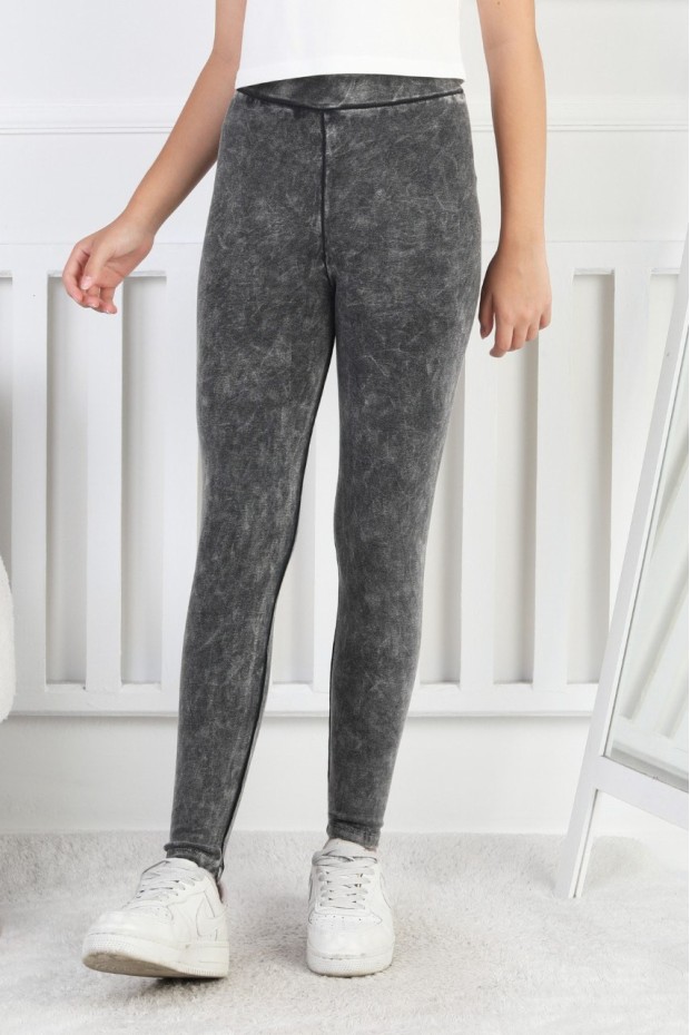 Yıkamalı Şardonlu Kız Çocuk Tayt