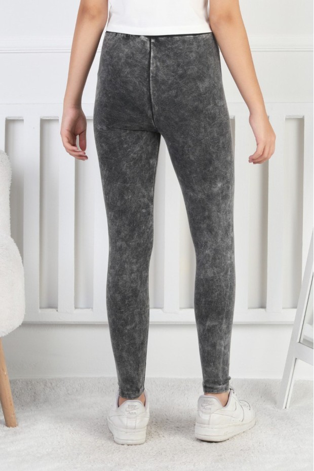 Yıkamalı Şardonlu Kız Çocuk Tayt