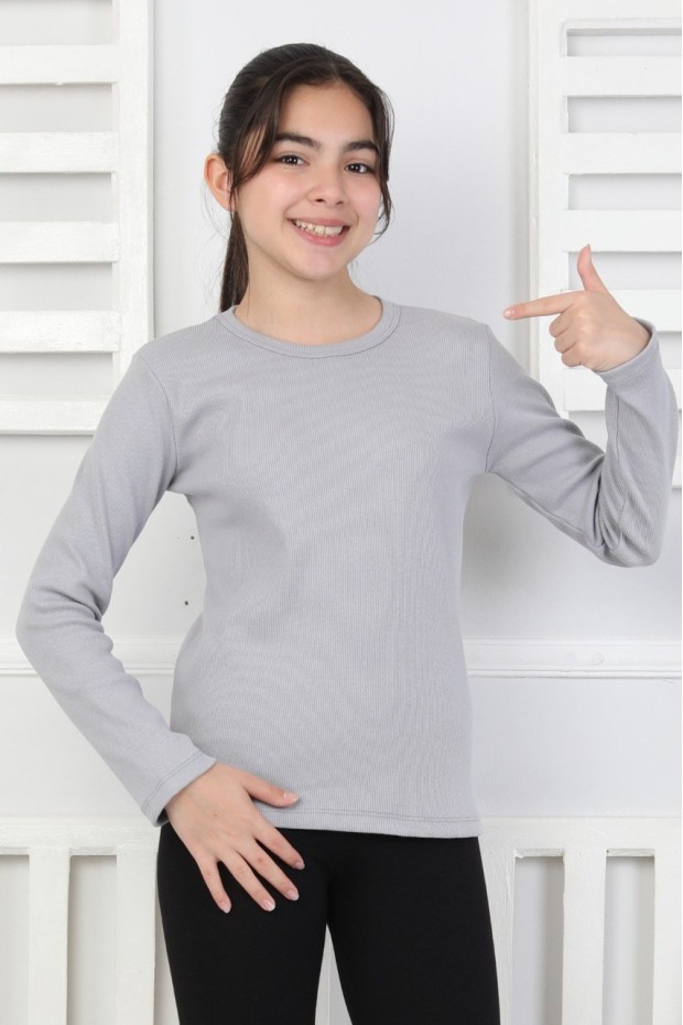 Uzun Kollu Kız Çocuk Body