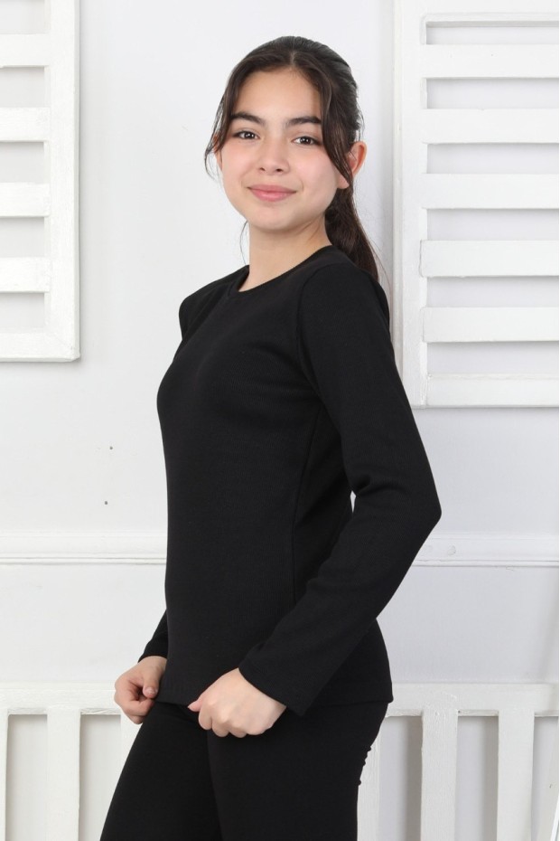 Uzun Kollu Kız Çocuk Body