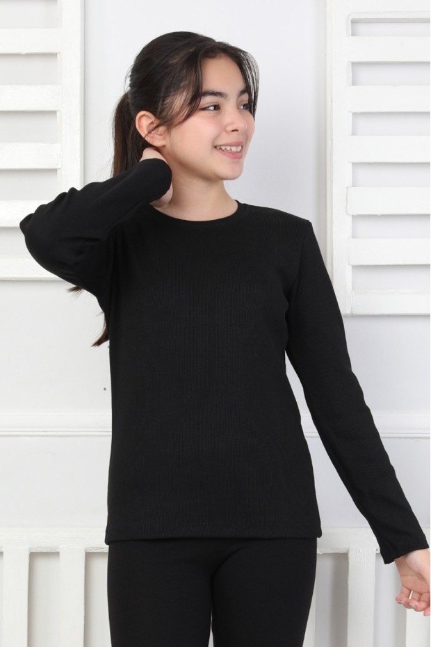 Uzun Kollu Kız Çocuk Body