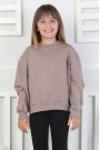 Baskılı Yanı Yırtmaçlı Kız Çocuk Sweatshirt