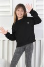 Baskılı Yanı Yırtmaçlı Kız Çocuk Sweatshirt
