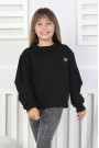 Baskılı Yanı Yırtmaçlı Kız Çocuk Sweatshirt