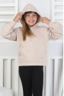 Kapüşonlu Baskılı Kız Çocuk Sweatshirt