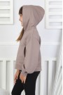 Kapüşonlu Baskılı Kız Çocuk Sweatshirt