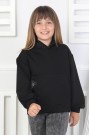 Kapüşonlu Baskılı Kız Çocuk Sweatshirt