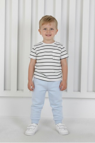 Bebek Beli Lastikli Fırçalı İki İplik Mevsimlik Esnek Eşofman Altı 