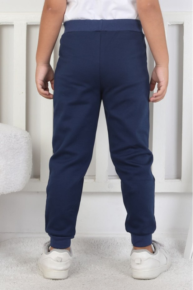 Erkek Çocuk Beli Lastikli Paçası Ribanalı Pamuklu Lacoste kumaş Eşofman Altı