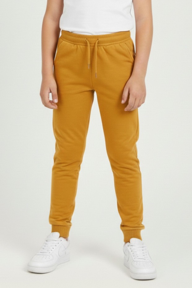 Erkek Çocuk Bağcıklı Ve Esnek Pamuklu İki İplik Mevsimlik Eşofman Altı 