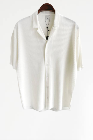 Fitilli Oversize Beyaz Gömlek