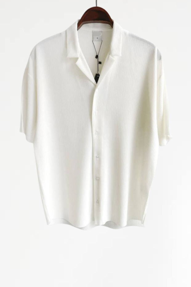 Fitilli Oversize Beyaz Gömlek