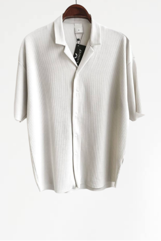 Fitilli Oversize Taş Gömlek