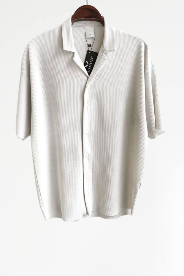 Fitilli Oversize Taş Gömlek