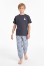 Garson Erkek Çocuk Baskılı %100 Pamuk Reaktif Boyama Süprem Kısa Kollu Pijama Takımı