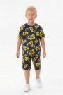 Erkek Çocuk Taraftar Futbol Topu Desenli Kısa Kollu Şortlu Takım