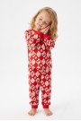 Kız Bebek Baskılı  %100 Pamuk Süprem Kumaş Reaktif Boyama Uzun Kollu Pijama Takımı 