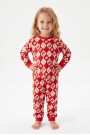 Kız Bebek Baskılı  %100 Pamuk Süprem Kumaş Reaktif Boyama Uzun Kollu Pijama Takımı 