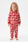 Kız Bebek Baskılı  %100 Pamuk Süprem Kumaş Reaktif Boyama Uzun Kollu Pijama Takımı 