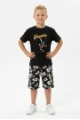 Erkek Çocuk Futbolcu Baskılı Kısa Kollu Süprem Kumaş Şortlu Takım 