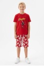 Garson Erkek Çocuk Futbolcu Baskılı Kısa Kollu Süprem Kumaş Şortlu Takım 
