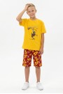 Garson Erkek Çocuk Futbolcu Baskılı Kısa Kollu Süprem Kumaş Şortlu Takım